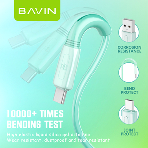 BAVIN Giá Bán Sỉ Nhà Máy Điện Thoại Di Động Silicon <span class=keywords><strong>Micro</strong></span> <span class=keywords><strong>Usb</strong></span> Loại <span class=keywords><strong>C</strong></span> 1.2M <span class=keywords><strong>C</strong></span>áp Dữ Liệu Sạ<span class=keywords><strong>c</strong></span> Nhanh 3,1A 18W CB231 - Product Image 4