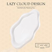 Keramik Schmuck Tablett Trinket Dish, dekorative Cloud Vanity Key Tray für Frauen, Ring Holder Dish