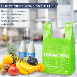 Sacs de courses en PLA durables certifiés compostables Biodégradables Vente en gros d'usine Logo personnalisé Respectueux de l'environnement - Product Image 6