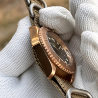Montres de plongée pour hommes STEELDIVE Officielles SD1953S Fonction Date Super Lumineuses Boîtier en Bronze Massif Verre Saphir Étanche 300M NH35