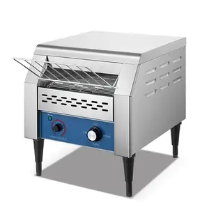 HET-300 ticari mutfak sandviç tost makinesi elektrikli ekmek kızartma makinesi paslanmaz çelik elektrikli konveyör tost makinesi eşit yeniden ısıtma