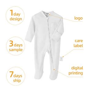 Bot Sales <strong>Baby</strong> Newborn Jumpsuit <strong>Blanks</strong> Cotton Spring Zipper Infant <strong>Romper</strong> Unisex Onesie Bodysuit for Boy 24 Months - Product Image 5