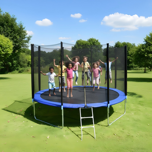 Trampoline de fitness commercial de 12 pieds, pliable, en mousse PVC, avec <span class=keywords><strong>filet</strong></span> de protection en acier pour enfants et adultes, intérieur/extérieur - Product Image 3