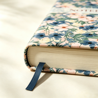 Carnet à couverture rigide personnalisé à motif floral A5, avec bande élastique et marque-page en ruban, idéal comme cadeau