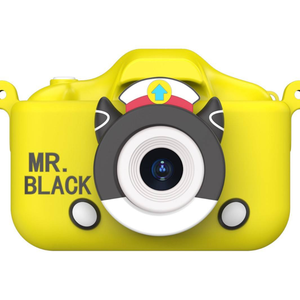 Caméra numérique USB électrique portable pour enfants, accessoires photo, caméscope, jouets jaunes et roses - Product Image 2