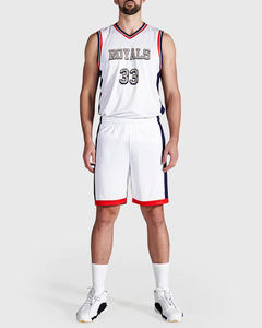 Conjunto de uniforme de <span class=keywords><strong>baloncesto</strong></span>, poliéster, transpirable, impresión por sublimación, entrenamiento de números, deportes, gran tamaño, venta directa de fábrica - Product Image 1