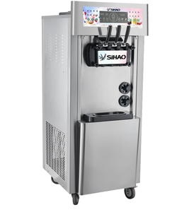 Machine à crème glacée électrique 20L en acier inoxydable, machine à <span class=keywords><strong>glace</strong></span> molle, sorbetière, nettoyage automatique, 3 saveurs, écran LCD, fonction enseignement - Product Image 3