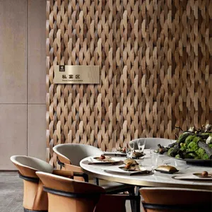 Style nord-américain lumière luxe en bois massif <span class=keywords><strong>mosaïque</strong></span> <span class=keywords><strong>papier</strong></span> <span class=keywords><strong>peint</strong></span> nouveau fond chinois décoration murale pour salle de bain chambre noir - Product Image 2