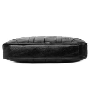 Moda Oficina Cremallera Rejilla Portátil <span class=keywords><strong>Parfois</strong></span> Negocios Delgado Maletín de cuero negro - Product Image 4