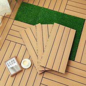Outdoor 30*60cm <b>Interlocking</b> Wpc Terrace DIY Decking <b>Tiles</b> Balcony WPC Floor Patio Garden Deck <b>Tiles</b> - Product Image 2