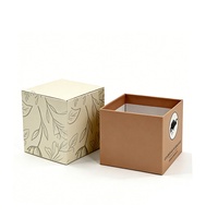 Boîtes d'expédition écologiques carrées pour bougies en forme de fleur avec gaufrage, taille et couleur personnalisées, emballage cadeau en carton imprimé