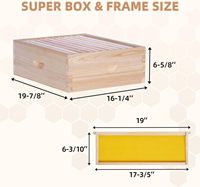 Neues 10-Rahmen-Bienenstock-Set aus Tannenholz, komplettes Imker-Set im Langstroth-Design, 1 tiefe und 1 mittlere Box, umweltfreundliche Lebensmittelaufbewahrung