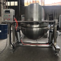 Huashang Custom Industrial draagbare roestvrijstalen kantelbare gejackete ketel met mixer voor de productie van jam en dranken