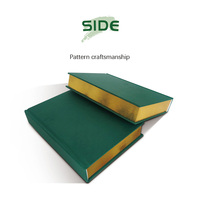Service d'impression personnalisée de carnets de notes A4 A5, couverture rigide en tissu, reliure cousue, avec bordure dorée