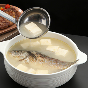 Cuillère à lait/soupe en acier inoxydable 304, louche texturée à long manche pour fondue, cuillère de cuisine, ustensile ménager pour bouillie - Product Image 4