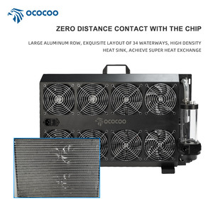 Ocoo Kit pendingin air OCO-BC5, mesin cetak terintegrasi 8 kipas senyap, Kit bantalan bola penyerap panas aluminium - Product Image 3