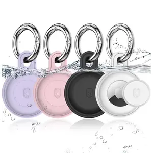 Silicon Case with Keychain, Shockproof & Dustproof Airtag Holders for Pet For Airtag Waterproof Holder