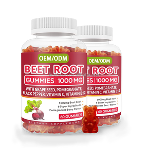 Yetişkinler için organik Beetroot Gummies şekersiz kapsül üzüm çekirdeği erkekler kadınlar için karabiber C vitamini nitrik oksit güçlendiriciler - Product Image 4