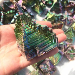 Mineral de Bismuto Natural Colorido Arcoíris, Cristales de Bismuto en Lingotes, Bismuto en Bruto, Cristal de Cuarzo en Bruto, Precio de Mineral - Product Image 4