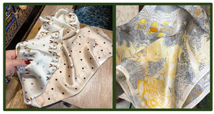 Customizable Vintage Square Silk <strong>Scarf</strong> Digital Printing on One Side or Double Sides Wedding <strong>Scarf</strong> Customization Available - Product Image 5
