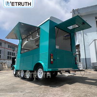 Wetruth Food Truck Électrique Mobile avec Cuisine Complète, Camionnette de Cuisine Mobile, Stand à Hot-dogs, Chariots à Café, Food Truck à Tacos