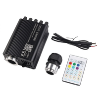 Luces de Fibra Óptica RGBW para Auto, Kit de Luces de Techo con Efecto de Cielo Estrellado, Control por Aplicación Bluetooth, Iluminación Ambiental Interior de 12V para Automóvil