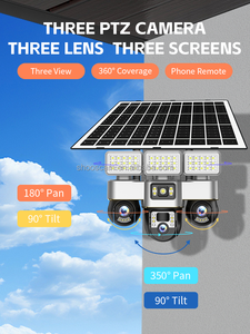 Cámara de Luz Solar para Exterior de 12MP 4G con Tres Lentes y Tres Pantallas, Seguimiento Automático, Alarma, Visión Nocturna a Todo Color, Cámara CCTV Solar - Product Image 5
