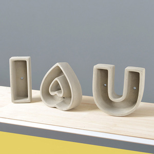 <span class=keywords><strong>Vaso</strong></span> per Piante Succulente in <span class=keywords><strong>Cemento</strong></span> Decorativo da Interno con Scritta 'I Love U' per Dropshipping - Product Image 3