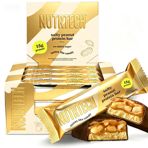 Barres protéinées énergétiques pour la gym OEM/ODM, riches en protéines, collations nutritives, faibles en sucre, sans gluten, saveur chocolat, en boîte pour adultes - Product Image 2