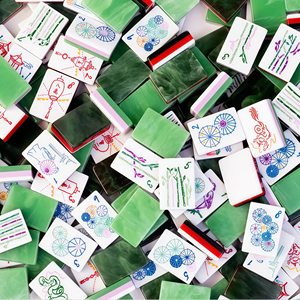 Tessere di Mahjong Americane di Lusso in Acrilico Verde Chiaro, Stile Moderno, Personalizzate, Ecologiche e Durevoli - Vendita Calda - Product Image 1
