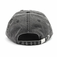 Topi Bisbol Denim Hitam Sporty Musim Panas Unisex, Topi Ayah Unisex yang Dapat Disesuaikan, Topi Visor Olahraga Luar Ruangan