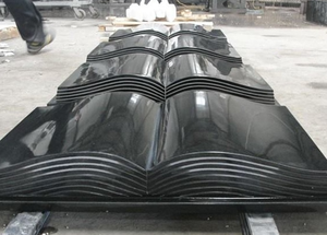 מצבת קבר מאבן גרניט שחורה בסגנון אירופאי - Product Image 2