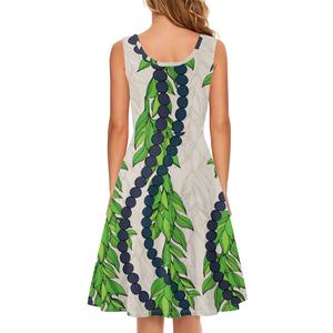 Vestito canotta Casual hawaiana Mokihana per le donne senza maniche abiti fluenti su misura larghi abiti da spiaggia <span class=keywords><strong>tropicale</strong></span> <span class=keywords><strong>abbigliamento</strong></span> - Product Image 3