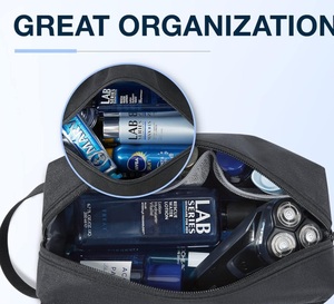 Men's Portable Barrel-Shaped Wash <b>Toiletry</b> <b>Bag</b> Promotional New Cosmetic <b>Bag</b> With Zipper Storage for Organized Grooming - Product Image 5