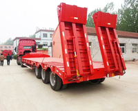 Semi-remorque surbaissée 3 ou 4 essieux 80t 100t pour le transport d'équipements lourds, fabrication chinoise