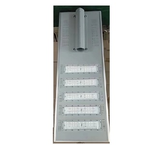 Lampadaire solaire LED 6 têtes 300W avec détecteur de mouvement, éclairage de sécurité extérieur pour route, IP65, garantie 5 ans, en aluminium - Product Image 4