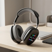 Headset Gaming Nirkabel Over-Ear ANC dengan Layar RGB, Kontrol Sentuh, Panel LED, Latensi Rendah, Audio HiFi, AAC Dynamic JL