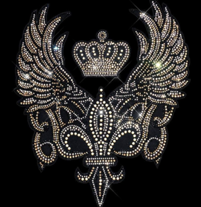 Ailes d'ange en cristal, motif cœur, transfert thermocollant en strass, verre extensible thermocollant pour T-shirts, sacs, vêtements, chaussures - Product Image 6