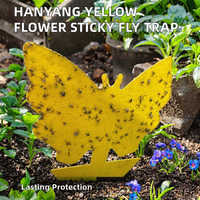 Piège à colle jaune en forme de papillon pour insectes, piège à colle jetable pour attraper les nuisibles, contrôle des mouches pour l'agriculture