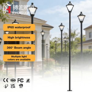 โคมไฟสนามกลางแจ้งดีไซน์เสาคลาสสิก มาตรฐาน IP65 หลอด LED มุมกระจายแสง 360 องศา ปรับความสว่างได้ วัสดุอะลูมิเนียม+โอปอลพีซี รับประกัน 3 ปี - Product Image 1