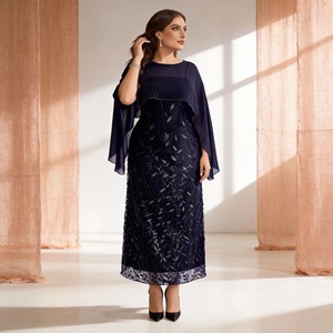 Luxury Sequins Embroidery Polyester Abaya <b>Dress</b> <b>for</b> Muslim <b>Women</b> Custom Party Occasion Wear Wholesale Supplier Elegant - Product Image 3