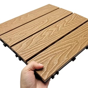 Độ ẩm bằng chứng sân thượng thiết kế <span class=keywords><strong>WPC</strong></span> sàn gỗ tếch Snap trong decking Board <span class=keywords><strong>DIY</strong></span> dập nổi sàn gạch cho Patio - Product Image 1