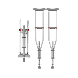 Stampelle gonfiabili <span class=keywords><strong>e</strong></span> regolabili sotto l'ascella stampelle mediche pieghevoli ed estensibili da passeggio con sedili portatili - Product Image 2