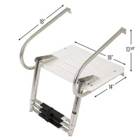 Échelle gonflable pour bateau pliable en acier inoxydable, équipement de Marine, poterie, pour natation