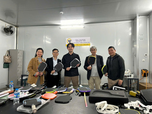 Ensemble de raquettes de pickleball professionnelles 5C en fibre de carbone durable, noyau en PP, épaisseur 15 mm, forme standard - Product Image 5