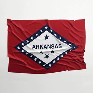 Bandera de Arkansas Resistente a la Decoloración, Impresión Digital, Antiarrugas, 3x5 pies, Poliéster, para Decoración de Jardín y Fiestas - Product Image 1