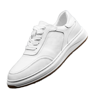 Nuevas Zapatillas Deportivas Casuales de Piel Vacuna de Primera Capa para Hombre, Transpirables, con Suela Gruesa de Goma - Product Image 1