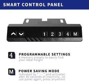 โต๊ะทำงานปรับระดับความสูงได้ด้วยระบบไฟฟ้า VIVO รุ่น L-Shaped Corner Stand ขนาด 83x60 นิ้ว สีดำ หน้าโต๊ะไม้จริง โครงเหล็ก พร้อมตัวควบคุมหน่วยความจำ - Product Image 5