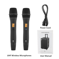 Speaker PA portabel-12 ", dapat diisi ulang dalam/luar ruangan BT Karaoke sistem Audio-layar LED, FM/AUX/MP3/USB