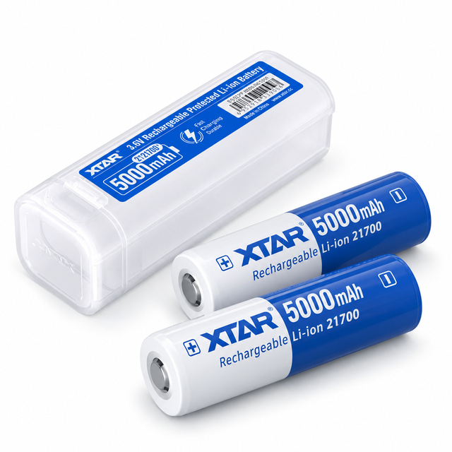 XTAR 21700HP 5000mAh 3.7V Solid State CE Certified 500 Cycles Rechargeable Battery for Strong Light Flashlight Headphones Camera